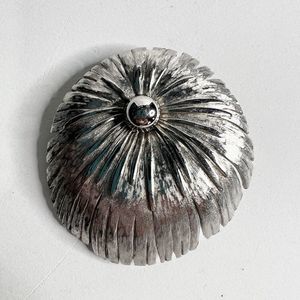 Vintage Broach Firework Flower Floral Silver Tone Unsigned 2"
